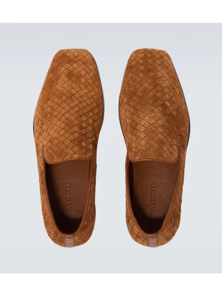 Palazzo hlače Bottega Veneta iz semiša rjava