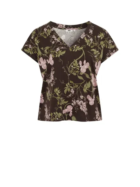 WE Fashion Tricou maro roz / roz pastel verde