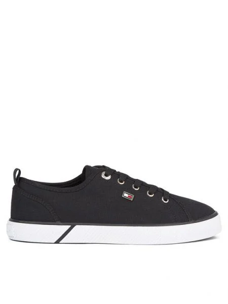 Pantofi Tommy Hilfiger din canvas negru