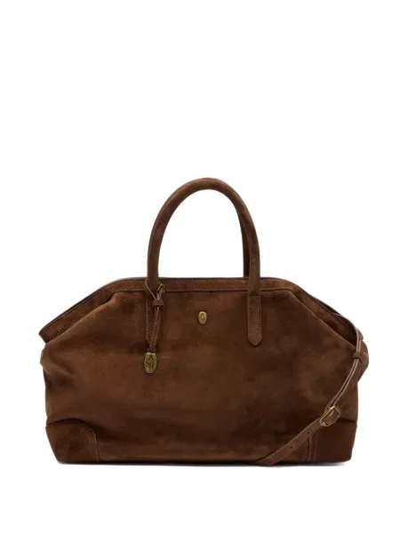 Geantă shopper Ash din piele de căprioară maro