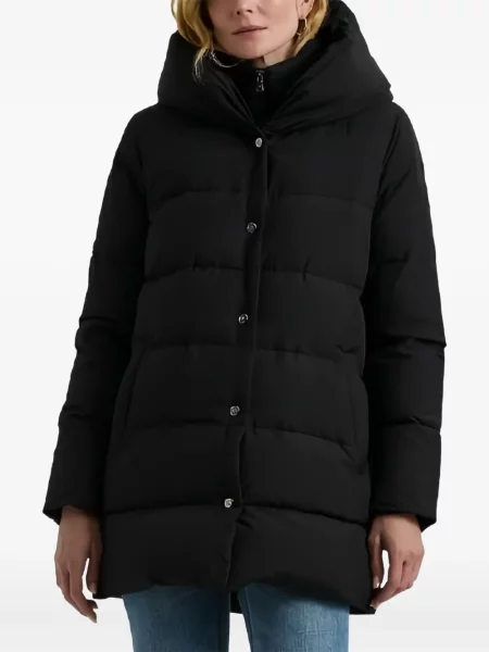 Палто Lauren Ralph Lauren с качулка черно