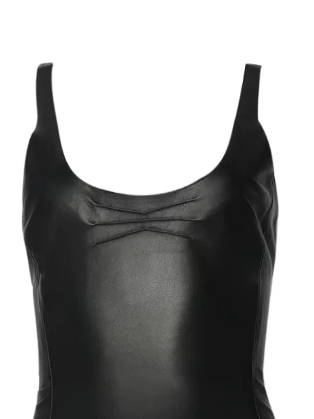 Rochie The Attico din piele negru