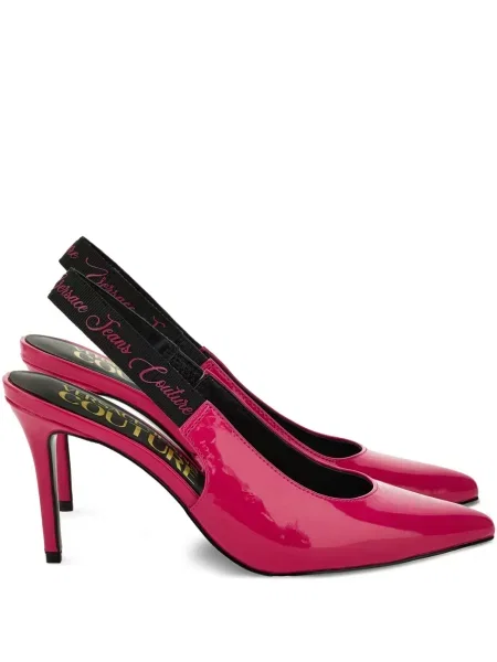 Pantofi cu toc Versace Jeans Couture slingback roz