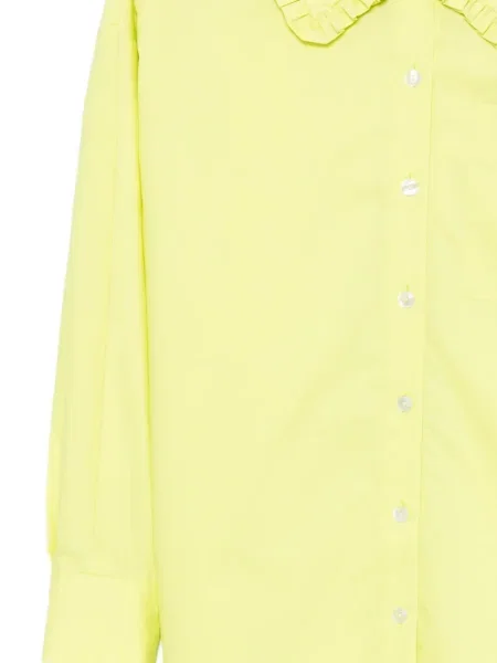 Apykaklė marškiniai Enföld su raukiniais geltona