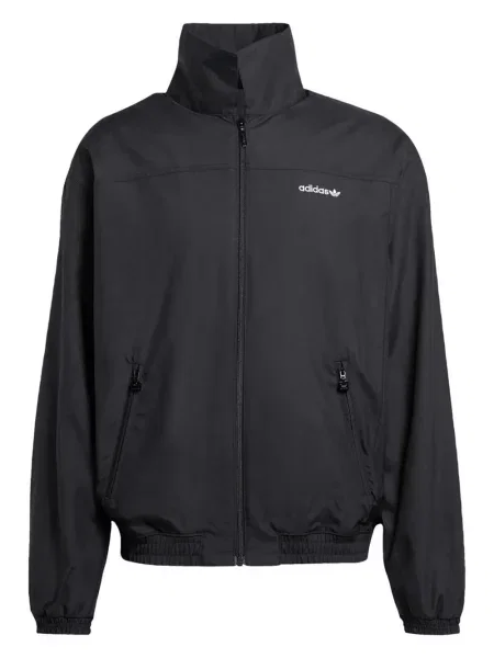 Top Adidas tricotate cu broderie negru