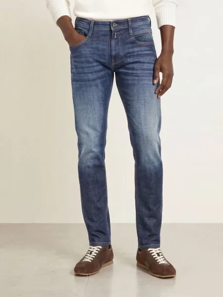 Replay Jeansy Anbass Slim Fit blau niebieskie