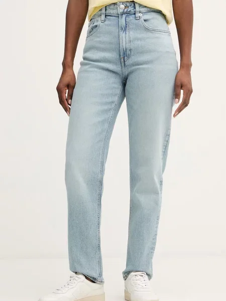Calvin Klein Jeans rifle mom fit dámske modrá