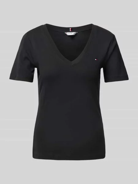 Tommy Hilfiger Koszulka Kobiety jednolity S czarny
