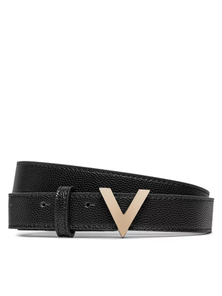 Valentino Bags pas iz umetnega usnja črna