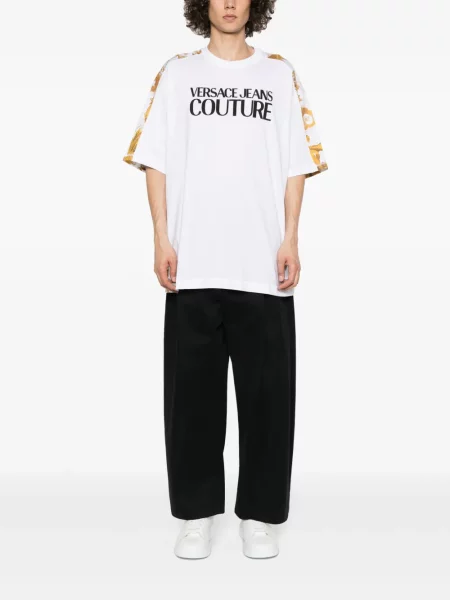 Tričko Versace Jeans Couture s potiskem bílé