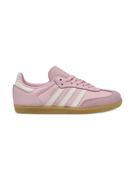 Sneakerși Adidas Samba din piele de căprioară roșu