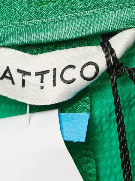 Pantaloni The Attico din satin verde