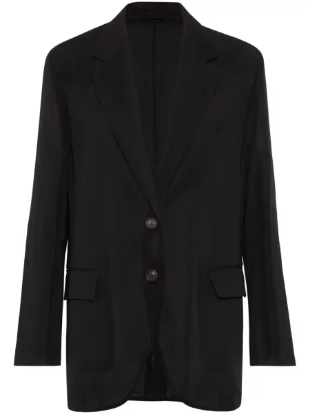 Sacou Brunello Cucinelli din organza negru