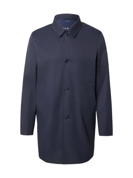 Bruun & Stengade Palton de primăvară-toamnă Novello bleumarin