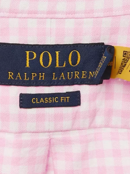 Карирана риза Polo Ralph Lauren с принт до коляното жълто