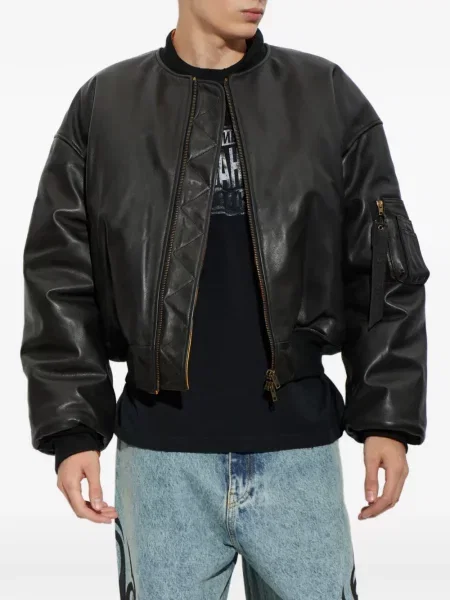 Geanta de piele Vetements negru
