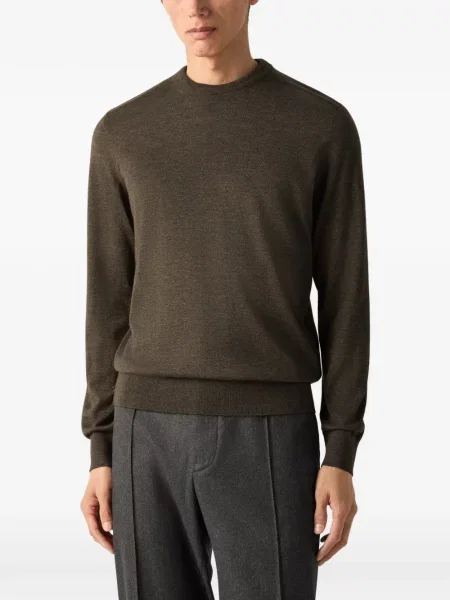 Hanorac crewneck Zegna verde