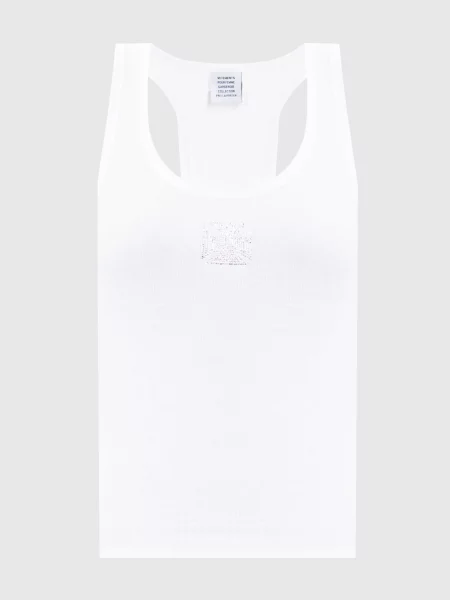 Топ в рубчик Vetements білий