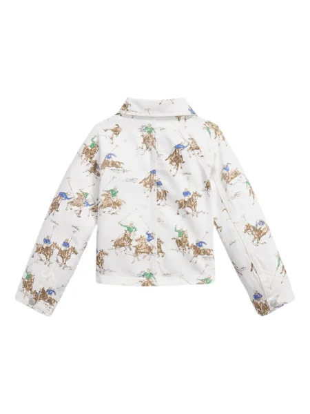 Kurtka jeansowa dziecięca Polo Ralph Lauren biała