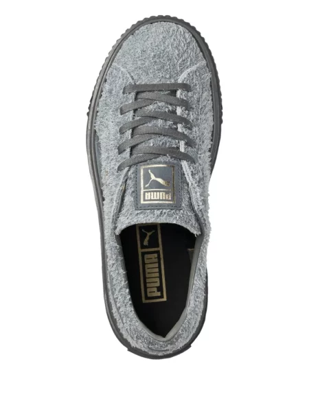 Sneakerși Puma Platform din piele de căprioară cu platformă gri