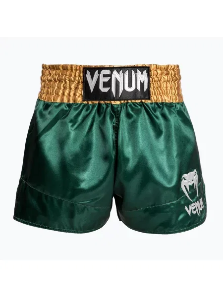 Тренувальні шорти Venum Classic Muay Thai зелені/золоті/білі білі