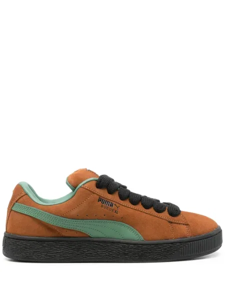 Sneakerși Puma Suede din piele de căprioară cu imagine maro