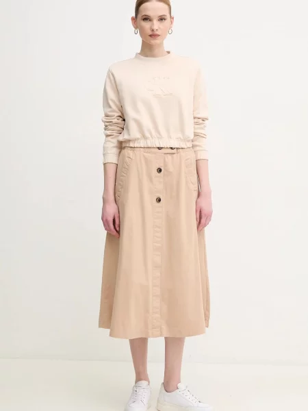 Calvin Klein Jeans bluza z aplikacją beżowy