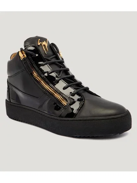 Giuseppe Zanotti Teniși din piele KRISS negru