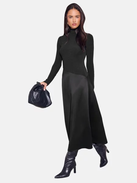 Lipsy Rochie gri metalic negru