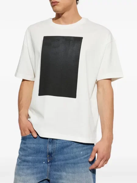 Tricou A.p.c. cu imagine cu imprimeu geometric alb