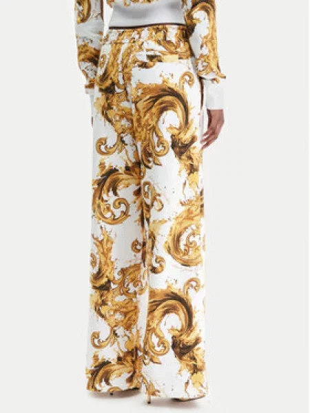 Versace Jeans Couture Hlače smeđa / narančasta bijela