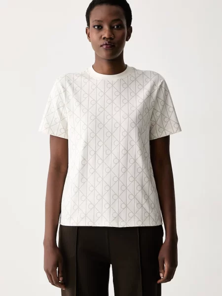 Calvin Klein Jeans tricou pentru femei din bej