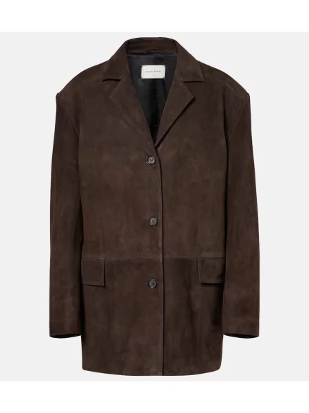 Kurtka Magda Butrym zamszowa brązowa