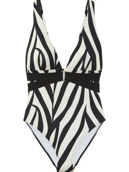 FRENCH CONNECTION Costum de baie întreg negru alb