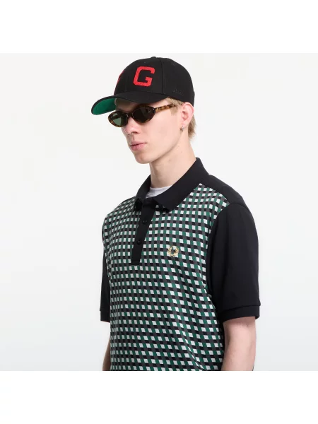 Μπλουζάκι Fred Perry Geometric Polo Shirt Black L μαύρο