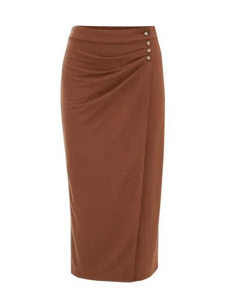 WE Fashion Fustă maro