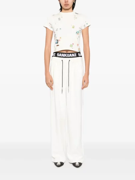 Pantaloni Sankuanz alb
