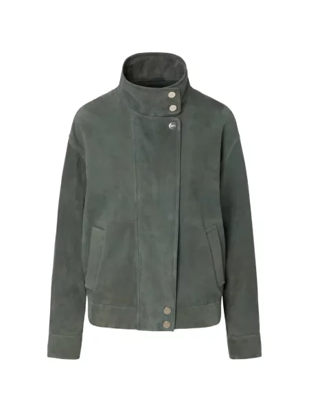 Geacă bomber Liu Jo din piele de căprioară verde