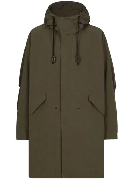 Geacă parka Dolce & Gabbana cu glugă verde