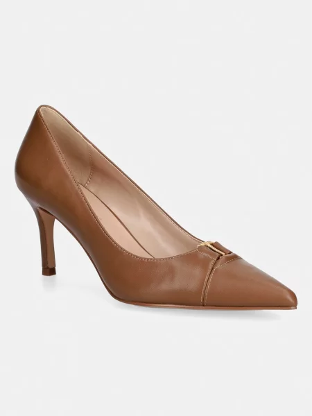Twinset pantofi cu stiletto din piele maro