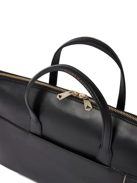 Geantă pentru laptop Paul Smith cu dungi negru