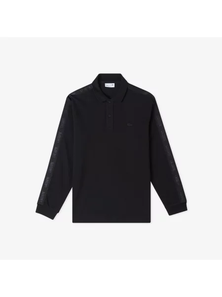 Lacoste Koszulka Polo Z Długim Rękawem Regular Fit czarna