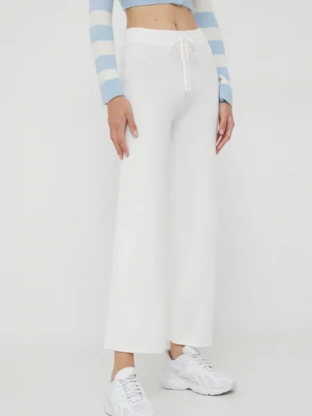 Pantaloni Deha tricotate alb