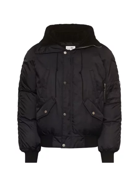 Geacă bomber Mm6 Maison Margiela cu glugă negru