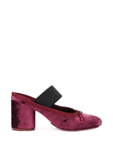 Papuci tip mules Mm6 Maison Margiela cu funde de catifea violet