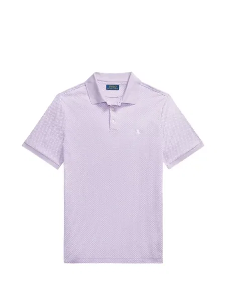 Tricou polo Polo Ralph Lauren cu autograf cu 5 buzunare în carouri gri