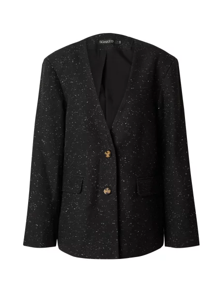 SOAKED IN LUXURY Sacou Sus / argintiu negru