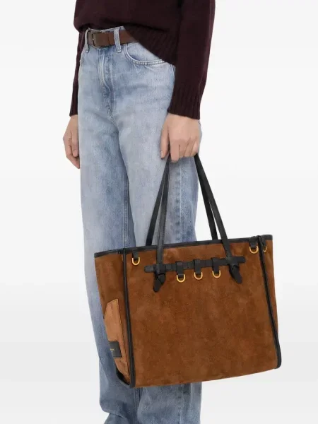 Τσάντα shopper Gianni Chiarini σουέτ καφέ