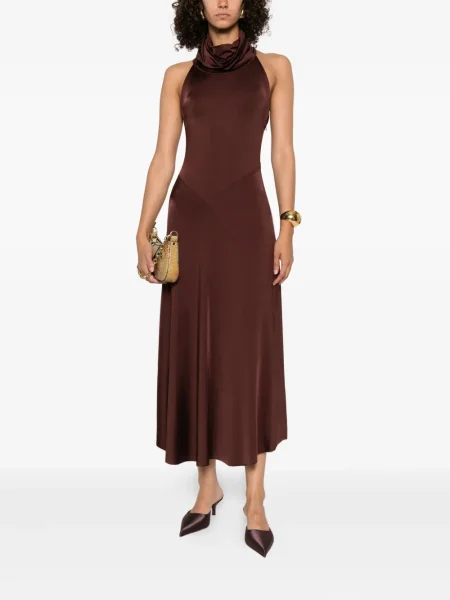 Rochie Victoria Beckham de costum maro
