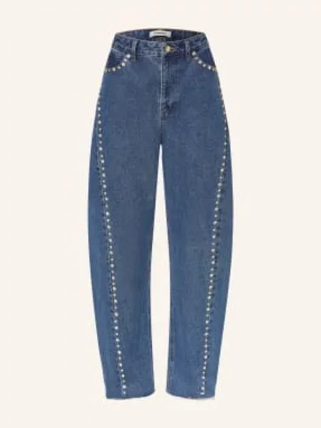 Sandro Dżinsy Z Ozdobnymi Kamieniami blau niebieskie